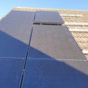 The solar panel at a house in Sherfield English Road, Salisbury