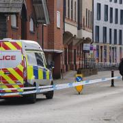 The police cordon near East Street car park, Southampton on Monday