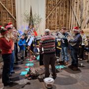 Carolling in Michelmersh Barns