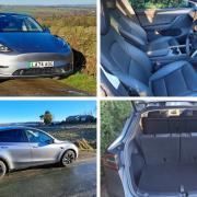 A selection of images of the Tesla Model Y seven-seater