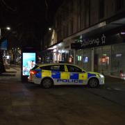 Police on the scene on Commercial Road