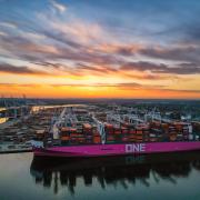 Four new giant cranes will be installed at Southampton container terminal