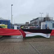 Palestine activists blockade Leonardo UK’s Millbrook factory