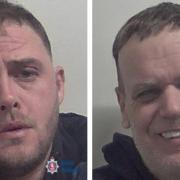 Callum Knox, left, and Damian Smith, right, who have both been jailed for burglary.