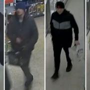 Police want to speak to four men in connection with the theft of over £1000 of alcohol from a Co-op on Long Lane.