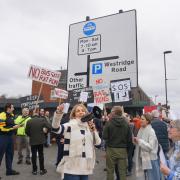 Anti bus-gate protestors in Portswood