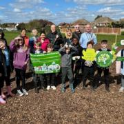 Elson tree planting primary children and Gosport councillors