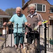 Mike Cooper, 85, and Cliff Stride, 80, both live on Hoe Lane, where traffic has been much heavier than usual during