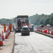 Crews working on the M27 resurfacing