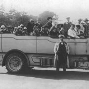Snap shots of the past. Snap 317. Charabanc outing early 1920 . Sent in by Mrs Kara Russell..
