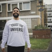 Craig David outside his childhood home on the Holyrood Estate, near Southampton city centre.