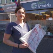 Hannah Kirby outside her business Tyme4u