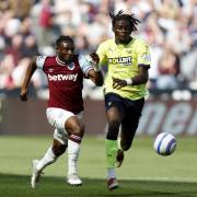 West Ham United’s Mohammed Kudus and Southampton’s Lesley Ugochukwu (right) (Nigel French/PA)
