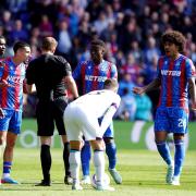 Crystal Palace had Chris Richards sent off against Bournemouth (Jonathan Brady/PA).