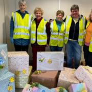 Volunteers at New Forest for Ukraine helped send more than 1,500 chocolate bunnies to children this Easter
