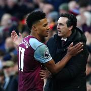 Unai Emery, right, praised Villa goalscorer Ollie Watkins (Nick Potts/PA)