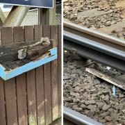 Debris was left after vandals ripped the plant pots from the fences