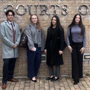 University of Southampton Law students and McKenzie Friends Jacob Dolendo Hernandez, Abigail Bazyluk, Celine Hanna and Saleema Flynn-Abbasi.