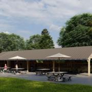 Artist's impression of the proposed shelter at Manor Farm Country Park. Image: Hampshire County Council