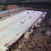 Work on junction 10 of M27