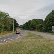The crash between a white BMW motorcycle and a white Citreon van happened at around 10.30am yesterday on the A36 near Shelley Lane