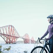 Lauren on her bike in Edinburgh