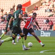ROMEO AKACHUKWU of Southampton during the Under 21’s Premier League Cup match between Southampton FC and Brentford at St Marys on May 1, 2025 in Southampton, England. (Photo by Craig Hobbs/Southampton)