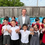 Young campaigners at Southampton school welcome visit from MP