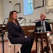 Caroline Nokes MP and Bruce Parker, former anchorman of BBC South Today.