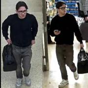 Police are searching for this man in connection with the theft