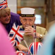 Veterans at a tea party at Erskine Veterans Home in Bishopton, Renfrewshire to celebrate the 80th anniversary of VE Day (Andrew Milligan/PA)