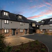 Sleek townhouse exterior showcases eco-conscious design and modern architecture