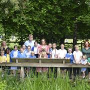 Children and staff from Nursling Church of England Primary School