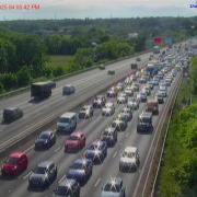 All emergency services rushed to the M27 after a two vehicle crash that closed two lanes before rush hour at 3.14pm.