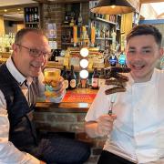 General manager Mark Pinn and head chef Connor Hurford ahead of the sausage and cider festival at The Four Horseshoes