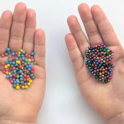 More than 300 children were admitted to A&E in one year after ingesting magnets from toys (right) which can look like sweets