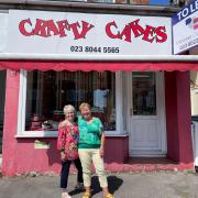 Amanda Harris and Sally Churches say goodbye to Crafty Cakes
