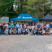Employees gather at Wrington Warren for woodland restoration project