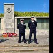 Royal Navy engineers honour WWII air gunners at memorial service
