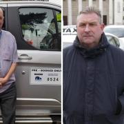 Ian Hall, chairman of Southampton Hackney and Private Hire Association (left) and Perry McMillan, Unite the Union shop steward and cab driver (right)