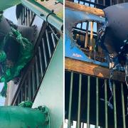 Shocking photos posted by Gosport Borough Council show the aftermath of the fire, which is believed to have been started deliberately.