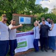 Staff from Maypole Bupa Care Home celebrating the 