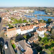An aerial view of the house planned to be demolished on Nelson Place in Lymington.