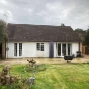 The rear of the existing bungalow already in place.