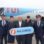 The crew from the first TUI Airways flight out of Southampton in 15 years, which left on Tuesday.