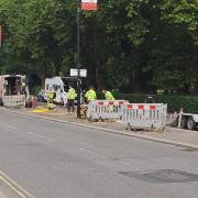 Roadworks on Platform Road, Southampton