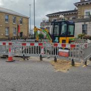 Roadworks on Platform Road, Southampton