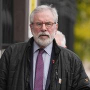 Gerry Adams outside the High Court in Dublin (Brian Lawless/PA)