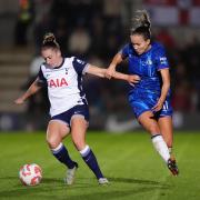 Tottenham’s Ella Morris, left, will have surgery after injuring her knee in training (Adam Davy/PA)