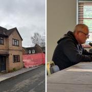 Left: The property. Right: Craig Tickner addresses the planning committee